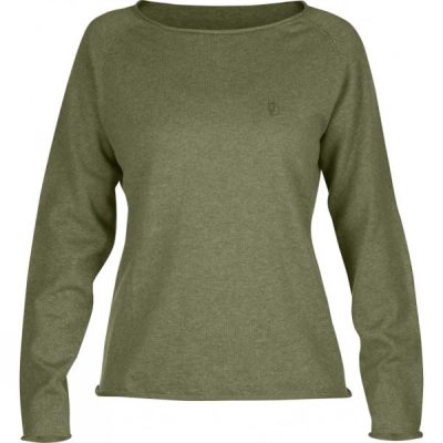 Sueter Fjallraven Övik Mujer - Verde Oliva - Chile WEC052184